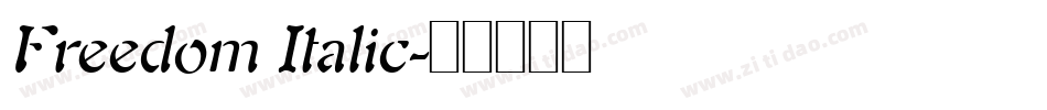 Freedom Italic字体转换